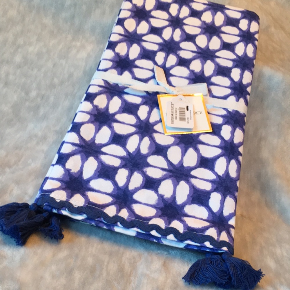 Paper Source Shibori Tea Kitchen Dish Towel Set of Two NWT Cotton 28”x 20”India